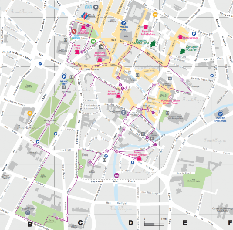 Туристический маршрут по Кольмару с картой путеводитель
