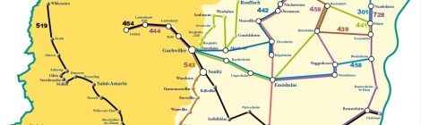 Схема маршрутов атвобусов по Эльзасу