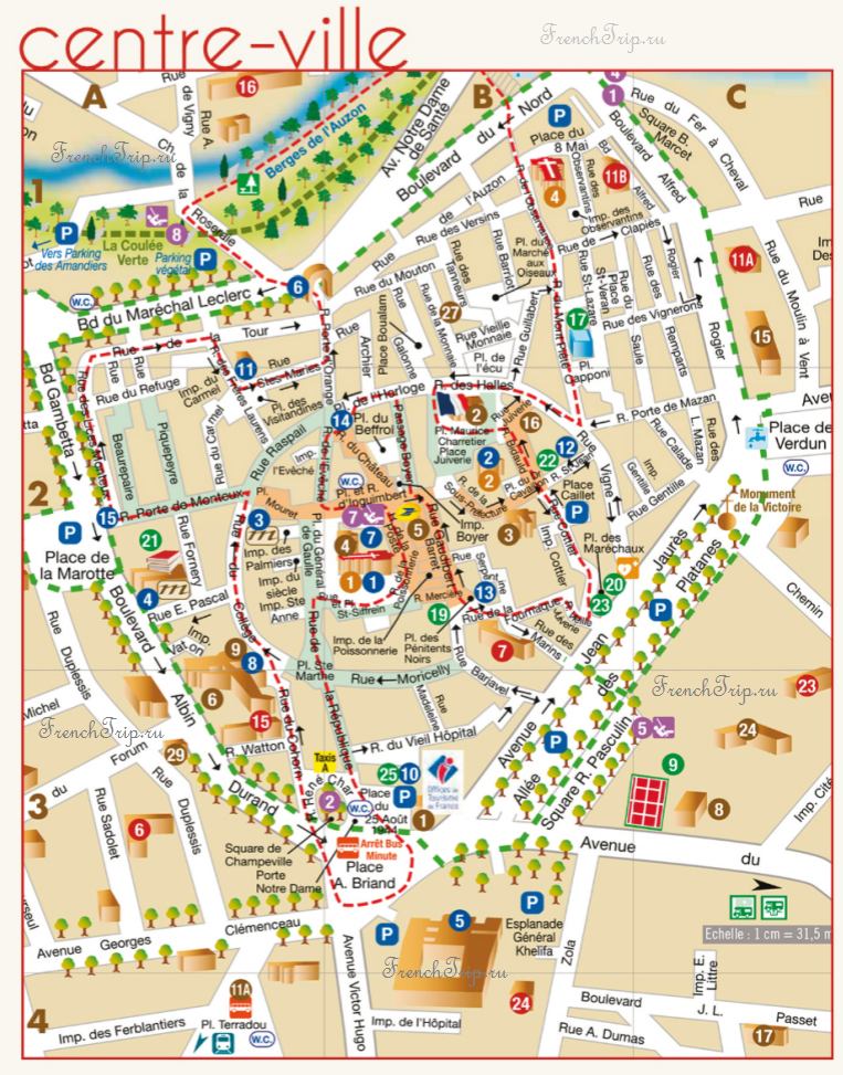 Carpentras-tourist-map
