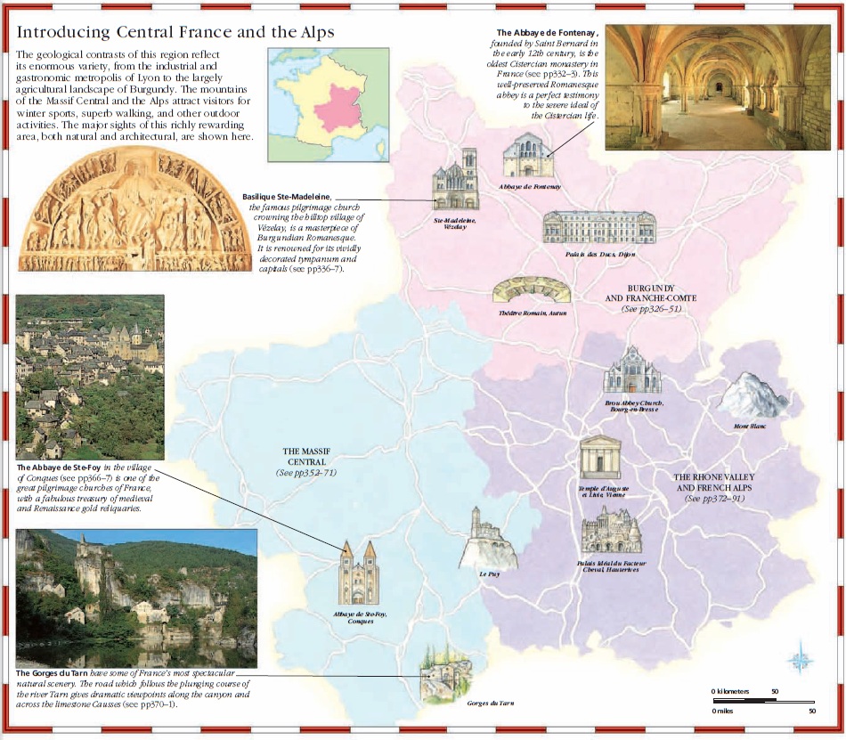 Главные достопримечательности центра Франции: карта, описания