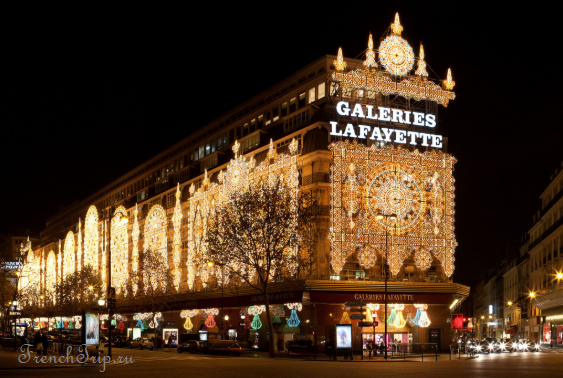 Shopping galerie lafayette paris night шоппинг в Париже галерея Лафайет бульвар Османна