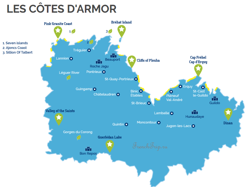 LES CÔTES D ARMOR - Ploumanach-Bretagne-map