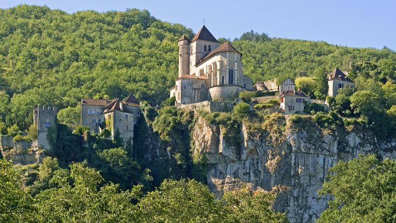 Village of Saint-Cirq-Lapopie, Lot, Midi-Pyrenees, France. Регион Midi-Pyrénées (Миди-Пиренеи) - достопримечательности, города, что посмотреть