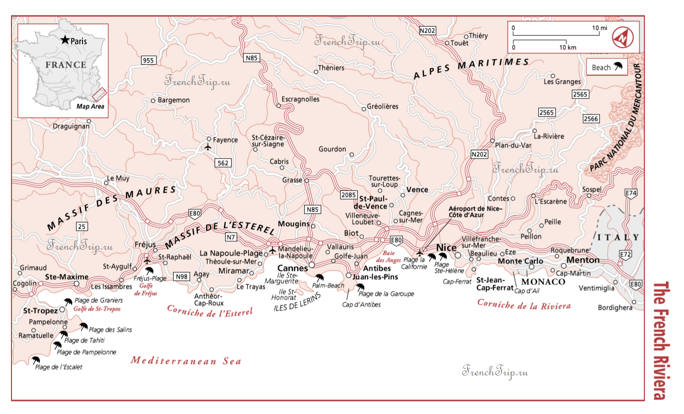 French Riviera Provence Map Frommers