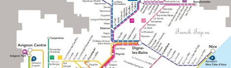 LER-bus-map-Provence - карта автобусных маршрутов Лазурный берег Франции, ПРованс, автобусы из аэропорта Ниццы по Лазурному берегу