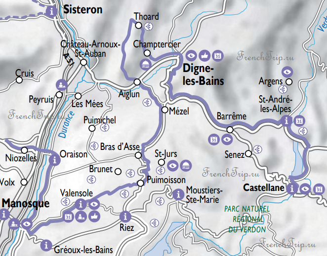 Lavender route Provence PUIMOISSON - DIGNE-LES-BAINS, Manosque, Sisteron, Riez, Valensole, Moustiers St Marie, Dignes le Bains, Castellane