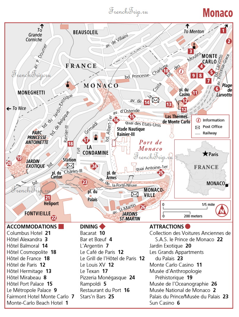Monaco map Frommers