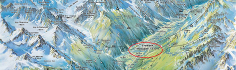 Карта подъемников в долине Шамони-Монблан, путеводитель по Шамони, подъемники Шамони на карте
