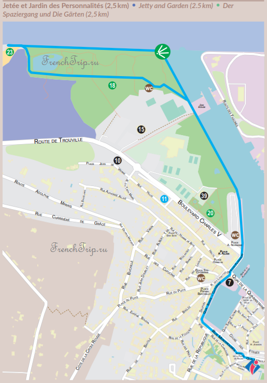 Honfleur walking tour - Jetée et Jardin des Personnalités (2,5 km) Jetty and Garden (2.5 km)
