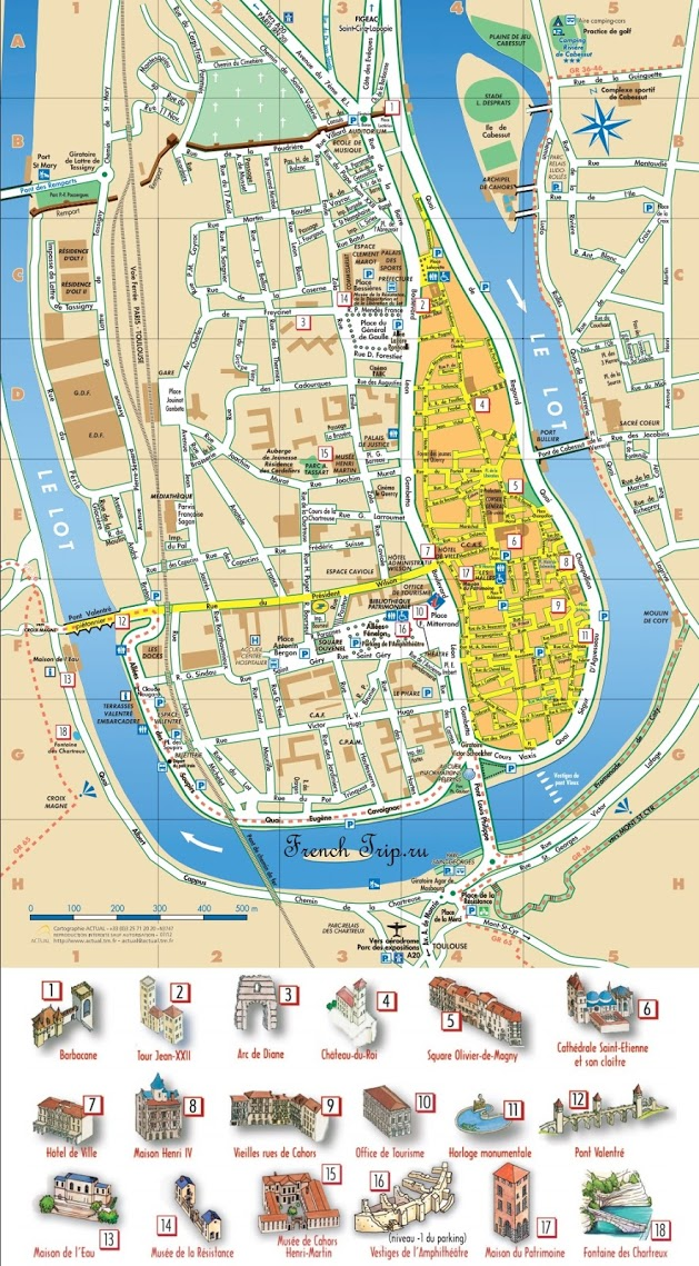 Туристическая карта Каора