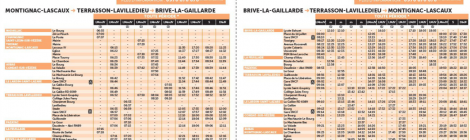 Bus timetable ligne 08 Dordogne - Montignac-Lascaux, Terrasson-Lavilledieu - Brive-la-Gaillarde, Saint-Leon-sur-Vezere, Thonac