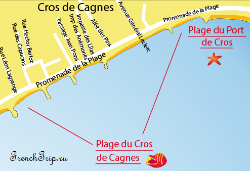 Cagnes-sur-Mer-beach-map