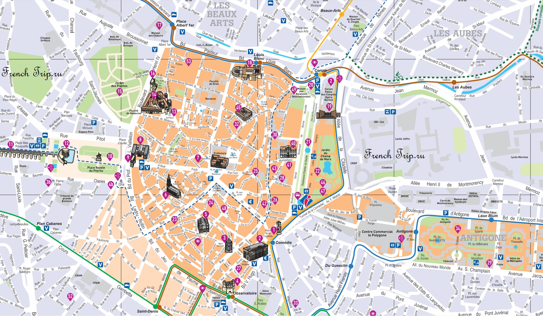  Музеи Монпелье на карте