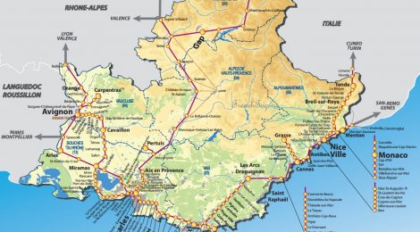 TER Provence - схема региональных поездов по Провансу - поезда из Марселя, Ниццы, Тулона, по Лазурному берегу