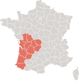Nouvelle-Aquitaine map France