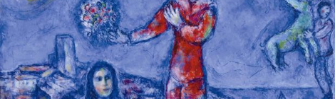Le Couple dans le paysage bleu, Chagall, Marc 1887–1985.