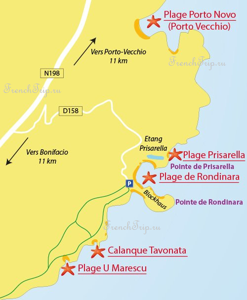 Bonifacio Porto Vecchio beaches. Rondinara, prisarella, tavonata, U Marescu Пляжи Бонифачо
