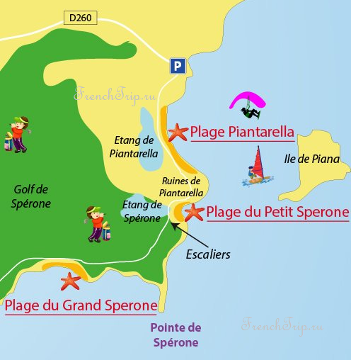 Пляжи Бонифачо - Grand Sperone, Petie Sperone, Piantarella Пляжи Бонифачо