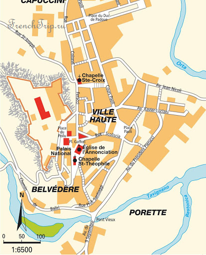 Карта города Корте