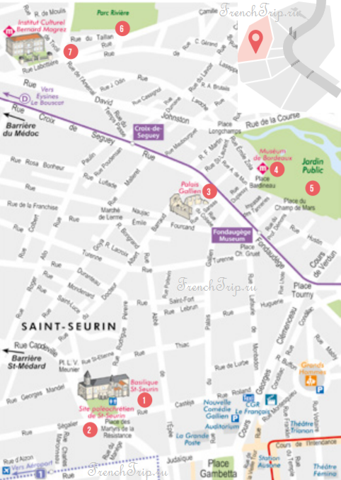 Маршрут по Бордо: SAINT-SEURIN, FONDAUDÈGE на карте: