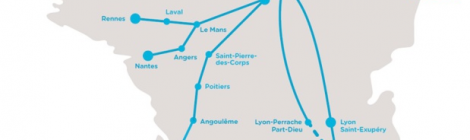 Поезда по Франции - на поезде по Франции - недорогие поезда по Франции - Ouigo схема маршрутов поездов по Франции