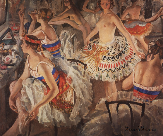 Зинаида Серебрякова во Франции. В балетной уборной (большие балерины), 1922
