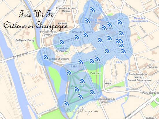 Бесплатный Wi-Fi в Шалон-ан-Шампань - Free wi-Fi in Châlons-en-Champagne map 