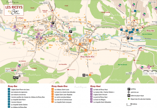 Les Riceys tourist map big