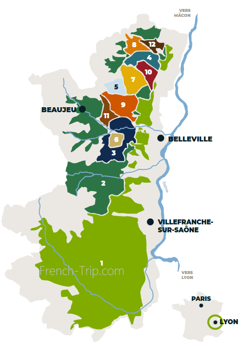 Beaujolais apelacions wine route Винный маршрут Божоле (La route des vins du Beaujolais) Вина Божоле: AOC Chiroubles
