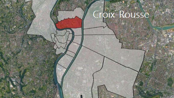 Lyon Croix-Rousse - склоны Круа-Рус в Лионе карта