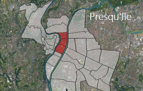 Presqu'Ile Lyon map Сориентироваться в Лионе
