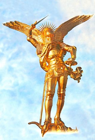 Statue of Saint Michael and the dragon