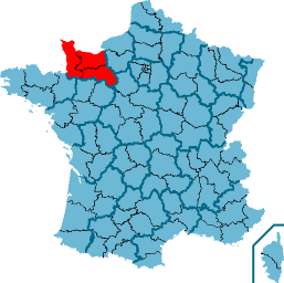 Basse Normandie - Нижняя Нормандия - на карте Франции