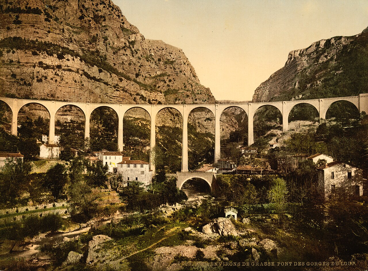 File:Gourdon, bridge over Gorges de Loup, Grasse, France, ca. 1895.jpg
