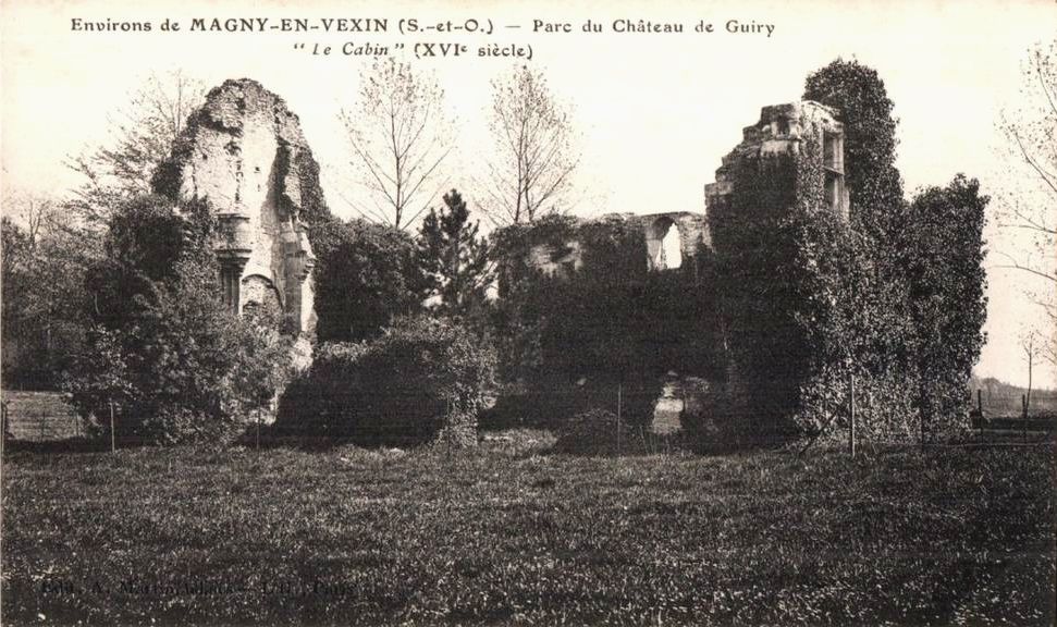 Guiry-en-Vexin (95), ruines du château du Cabin.jpg