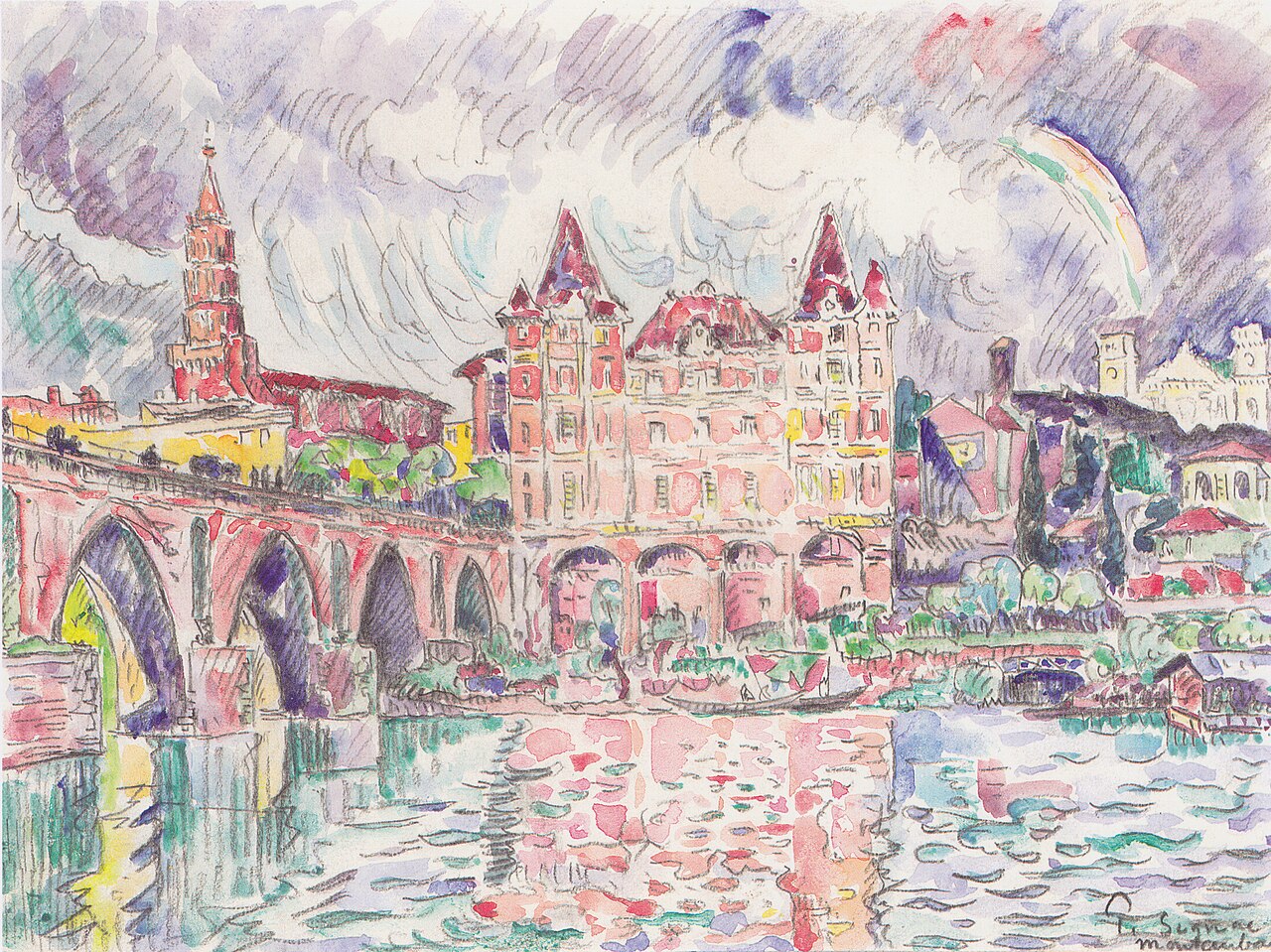 File:Paul Signac - Blick auf Montauban bei Regen.jpeg